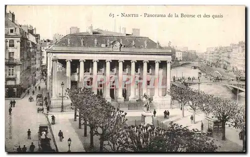 Cartes postales Nantes Panorama de la Bourse et des quais