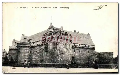 Cartes postales Nantes Le Chateau Cote des Tours