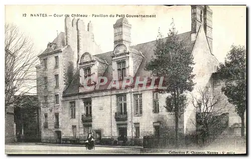 Ansichtskarte AK Nantes Cour du Chateau Pavillon du Petit Gouvernement