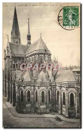 Cartes postales Nantes Abside de l Eglise Saint Nicolas