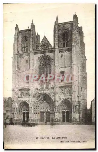 Cartes postales Nantes La Cathedrale