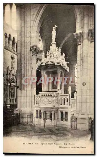 Ansichtskarte AK Nantes Eglise Saint Nicolas La Chaire