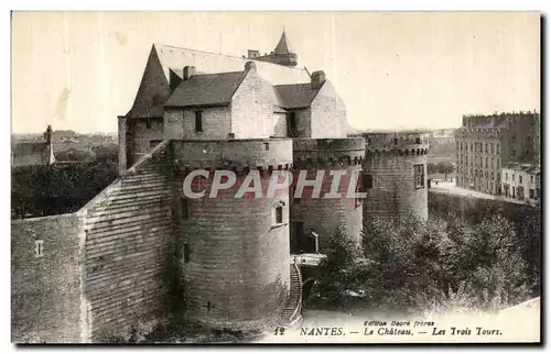 Cartes postales Nantes Le Chateau Les trois tours