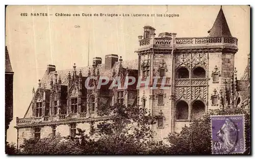 Cartes postales Nantes Chateau des Ducs Bretage Les lucarnes et les loggias