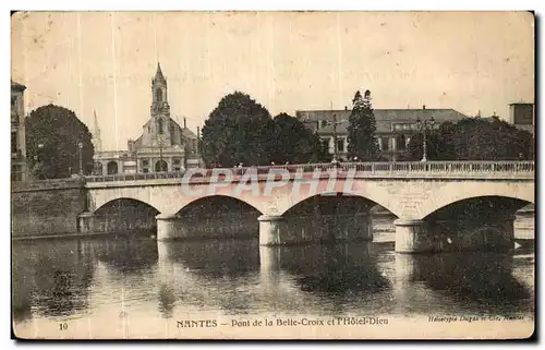 Ansichtskarte AK Nantes Pont de la Belle Croix l Hotel Dieu