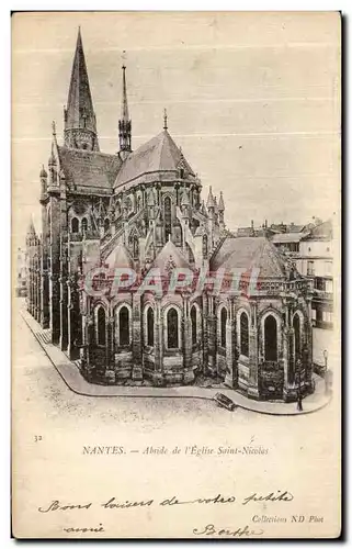 Ansichtskarte AK Nantes Abside de l Eglise Saint Nicolas