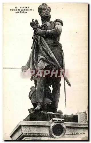 Cartes postales Nantes Statue de Cambronne Par Debay