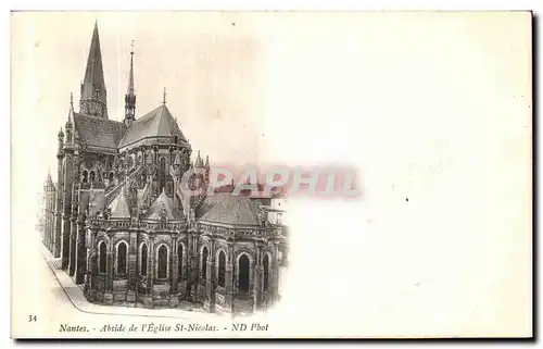 Ansichtskarte AK Nantes Abside de L Eglise St Nicolas