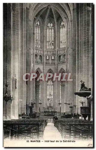 Cartes postales Nantes Interieur de la Cathedrale