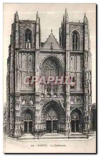 Cartes postales Nantes La Cathedrale