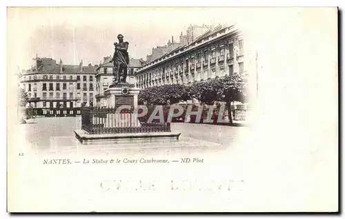 Ansichtskarte AK Nantes La Statue de la Cours Cambronne