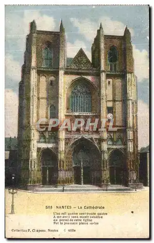 Cartes postales Nantes La Cathedrale