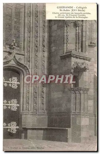 Cartes postales Guerande Collegiale St Aubin Chaire exterieure