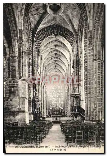 Ansichtskarte AK Guerande Interieur de la Collegiale St Aubin