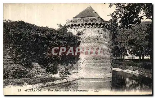 Cartes postales Guerande Tour Sainte Anne et La Promenade