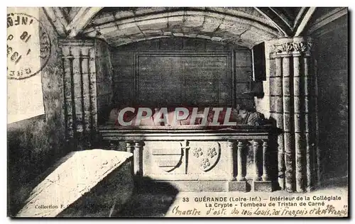 Ansichtskarte AK Guerande Interieur de la Collegiale La Crypte Tombeau de Tristan de Carne