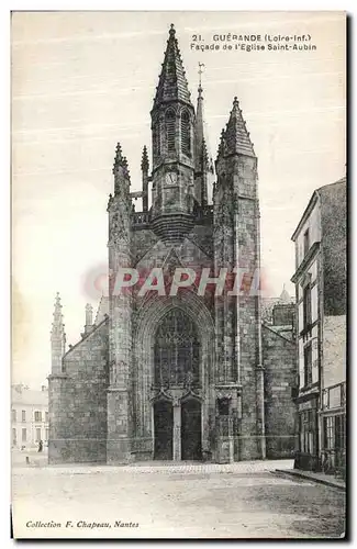 Ansichtskarte AK Guerande Facade de L Eglise Saint Aubin