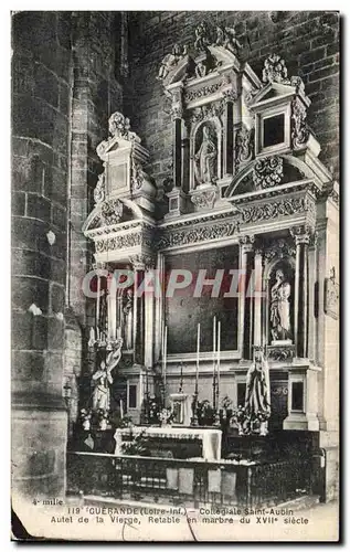 Ansichtskarte AK Guerande Collegiale Saint Aubin Autel de la Vierge Retable en Marbre du 17eme