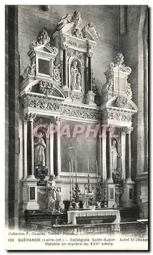 Ansichtskarte AK Guerande Collegiale Saint Aubin Autel St Joseph Retable en amrbre du 17eme