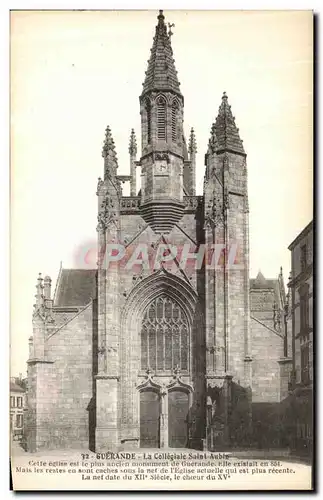 Ansichtskarte AK Guerande La Collegiale Saint Aubin