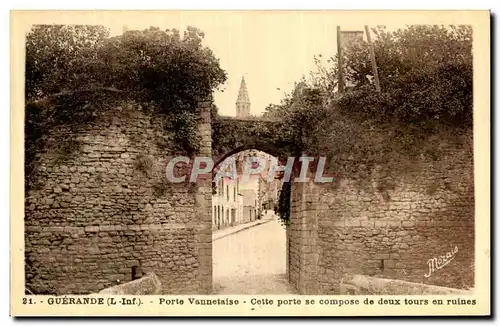 Cartes postales Guerande Porte Vannetaise Cette Porte se Compose de Deux Tours en Ruines