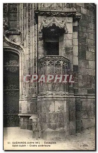 Ansichtskarte AK Guerande Collegiale Saint Aubin Chaire Exterieure