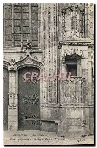 Cartes postales Guerande Chaire exterieure De Eglise St Aubin