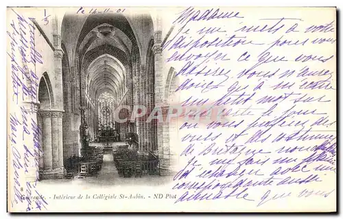 Cartes postales Guerande Interieur de la Collegiale Saint Aubin