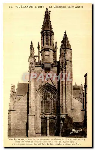 Ansichtskarte AK Guerande La Collegiale Saint Aubin