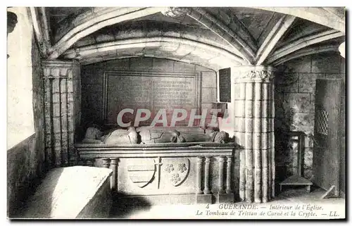 Ansichtskarte AK Guerande Interieur de l Eglise Le tombeau de Tristan de Carne et la crypte