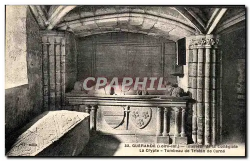 Ansichtskarte AK Guerande Interieure de La Collegiale La Crypte Tombeau de Tristan de Carne