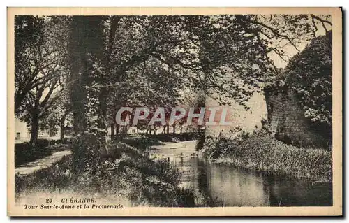 Ansichtskarte AK Guerande Tour Sainte Anne Et la Promenade