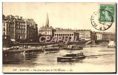 Ansichtskarte AK Nantes Vue Prise de Quai de l lle Gloriette