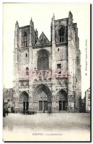 Cartes postales Nantes La Cathedrale