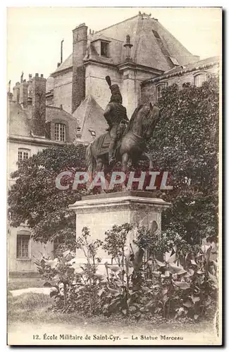 Ansichtskarte AK Ecole Militaire de Saint Cyr Le Statue Marceau