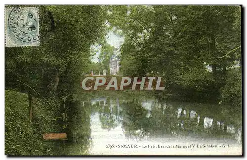Cartes postales Saint Maur Le Petit Bras de la Marne et Villa Schaken