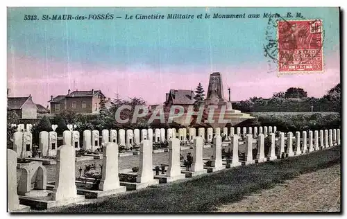 Ansichtskarte AK Saint Maur des Fosses Le Cimetiere et le Monument aux Morts Militaria