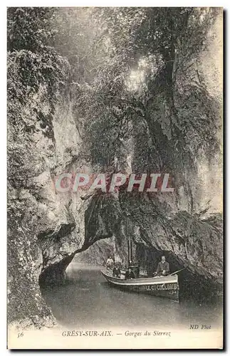 Cartes postales Gresy Sur Aix Gorges du Sierroz Bateau