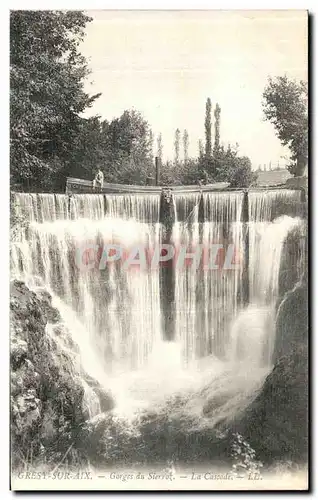 Cartes postales Gresy Sur Aix Gorges du Sierroz La cascade Bateau