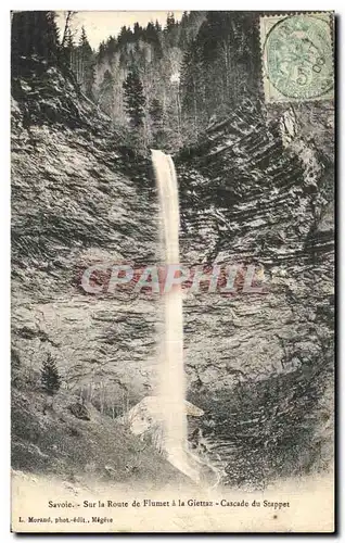 Cartes postales Savoie Sur la Route de Flemet a La Giettaz Cascade du Stappet