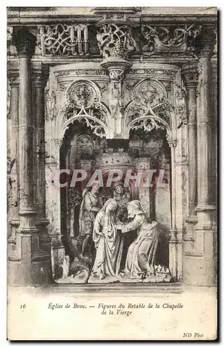 Ansichtskarte AK Bourg Eglise de Brou Figures du retable de la chapelle de la vierge