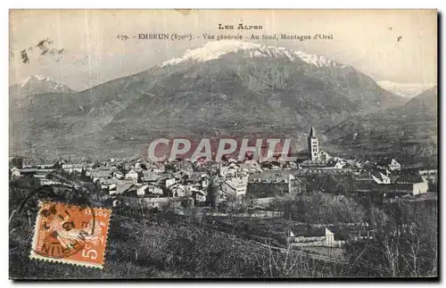 Cartes postales Embrun Vue Generale Au Fond Montagne d Orel