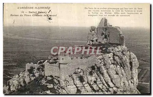 Ansichtskarte AK Saint Peray Ruines du Vieux Chateau De Creussol