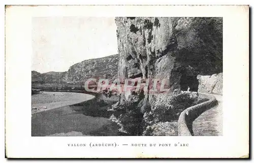 Cartes postales Vallon Route Du Pont D Arc