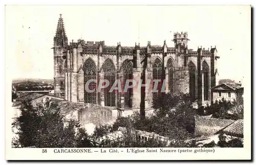 Ansichtskarte AK Carcassonne La Cite L Eglise Saint Nazaire