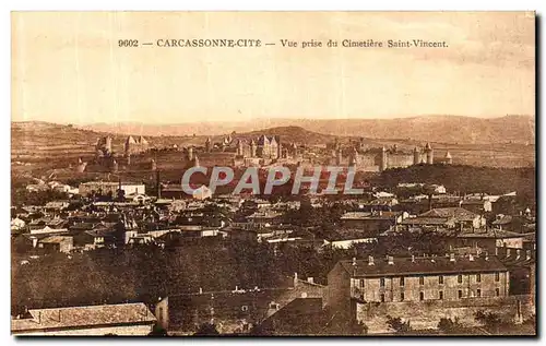 Ansichtskarte AK Carcassonne Vue Prise du Cimetiere Saint Vincent