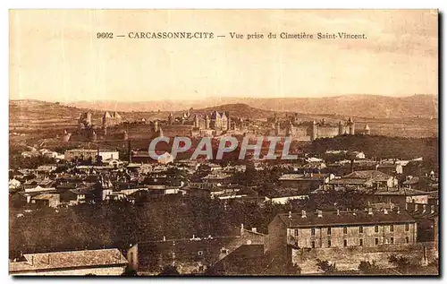 Cartes postales Carcassonne Vue Prise du Cimetiere Saint Vincent