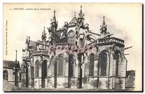 Ansichtskarte AK Troyes Abside de La Cathedrale