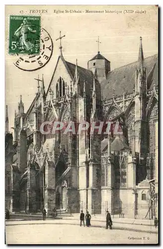 Cartes postales Troyes Eglise St Urbain Monument Historique