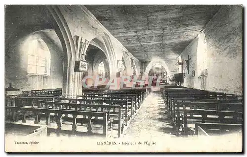 Ansichtskarte AK Ligneres Interieur de l Eglise